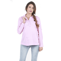 Blusa manga larga rayada rosada maternal y lactancia