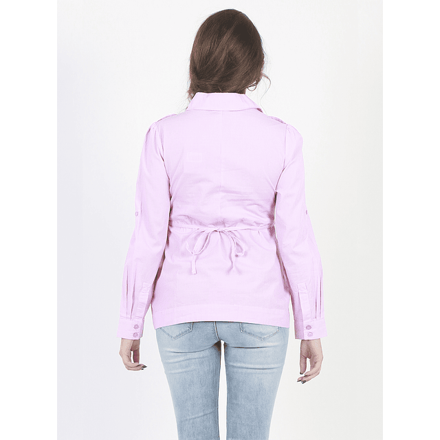 Blusa manga larga rayada rosada maternal y lactancia