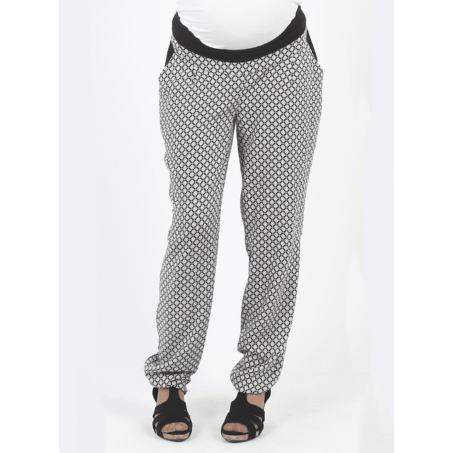 Pantalon estampado bicolor