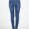 Jeans maternal skinny con flecos