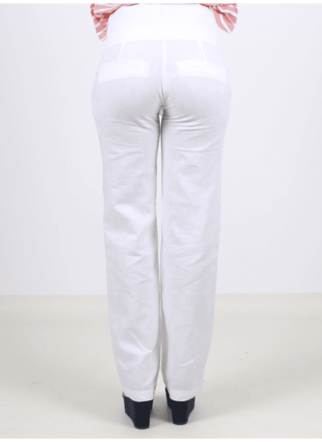 Pantalon de lino blanco