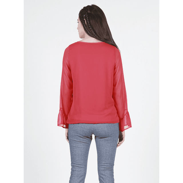 Blusa roja georgette 