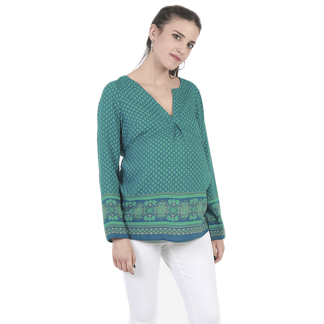 Blusa maternal estampados verde