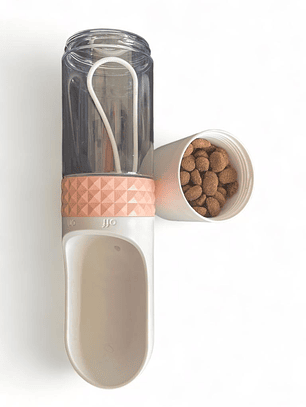 Botella portatil de agua y comida para mascotas