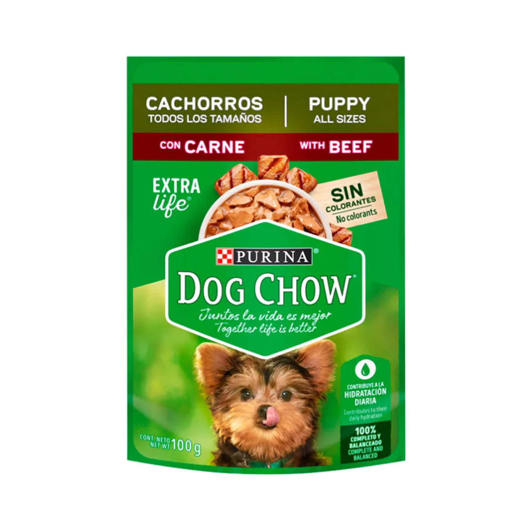 Sachet Dog Chow Cachorro Sabor Carne 100 gr 1