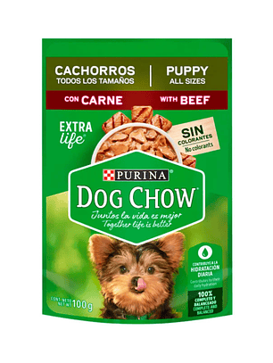 Sachet Dog Chow Cachorro Sabor Carne 100 gr
