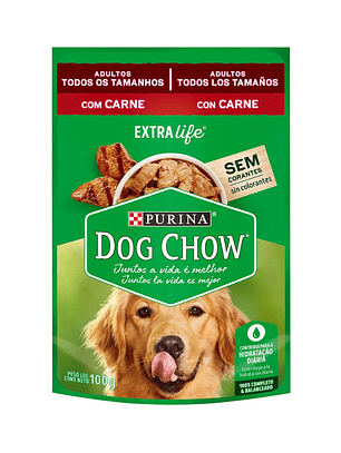 Sachet Dog Chow Adulto Sabor Carne 100 gr