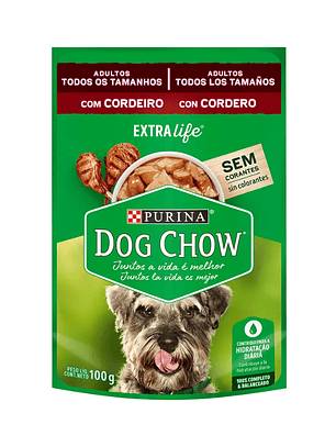 Sachet Dog Chow Adulto Sabor Cordero 100 gr