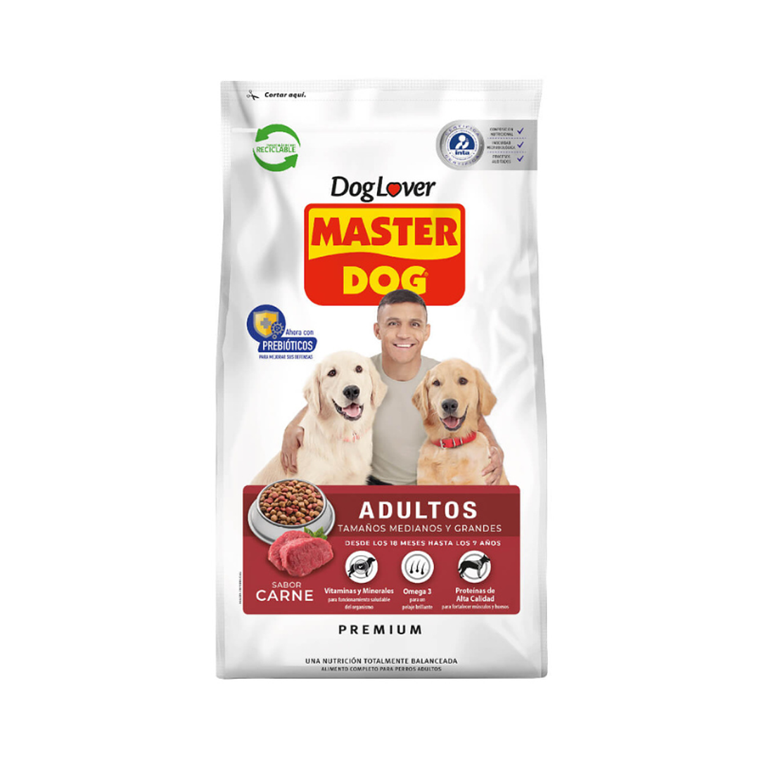 Master Dog Adulto Tamaño Medianos y Grandes Sabor Carne 18 kg  1