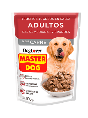 Sachet Master Dog Trocitos Adulto Sabor Carne 100 gr
