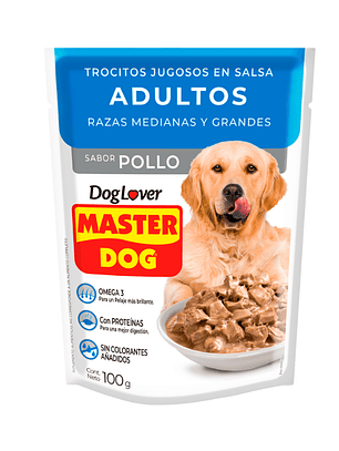 Sachet Master Dog Trocitos Adulto Sabor Pollo 100 gr