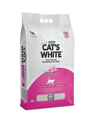 Arena Sanitaria Aglutinante Cat's White Aroma Bebé 10 lts