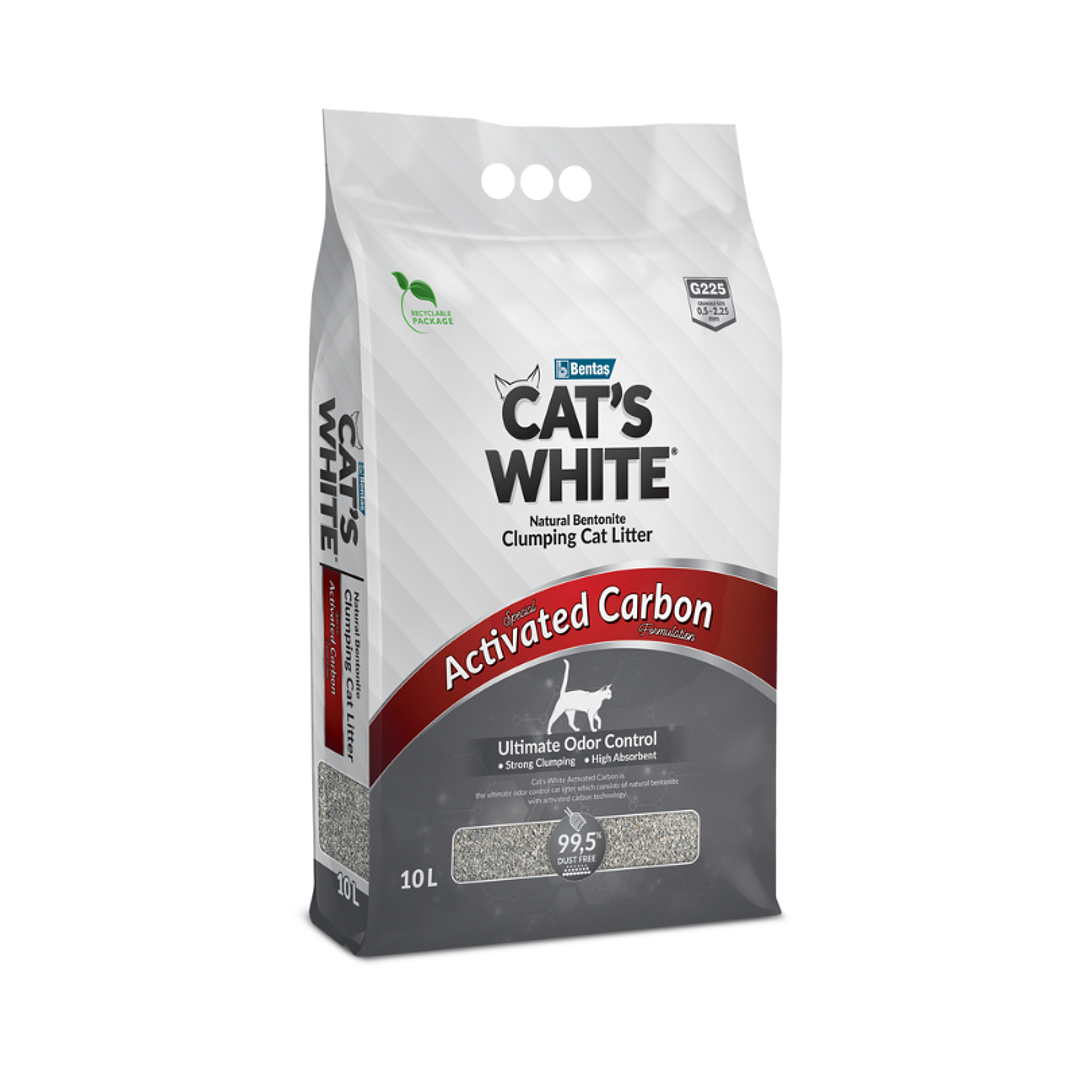 Arena Sanitaria Cat’s White con Carbón Activo 10 lts   1