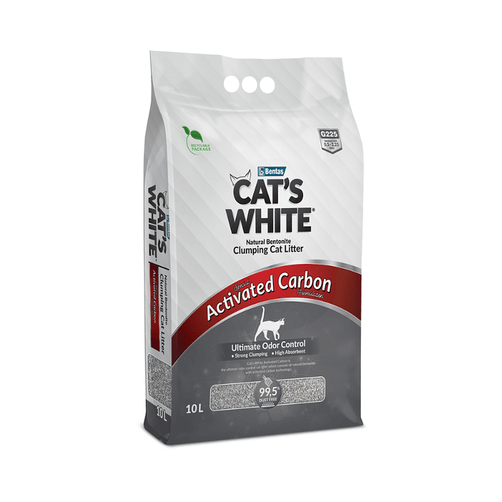Arena Sanitaria Cat’s White con Carbón Activo 10 lts   1