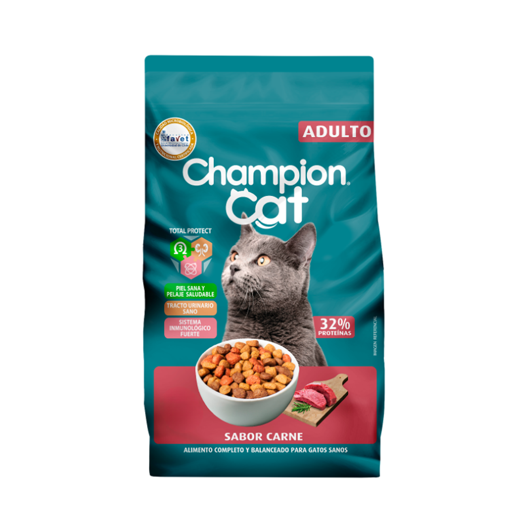 Champion Cat Gatos Adultos Sabor Carne 8 kg 1