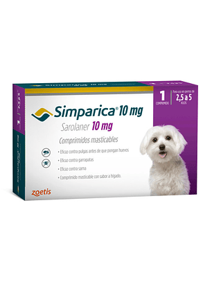 Simparica 1 Comprimido - 2.5 kg a 5 kg