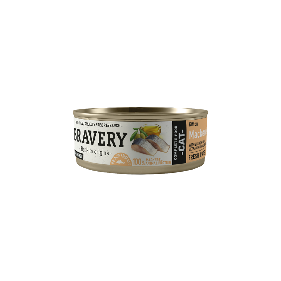 Alimento Húmedo Bravery Kitten Mackerel 70 gr 1