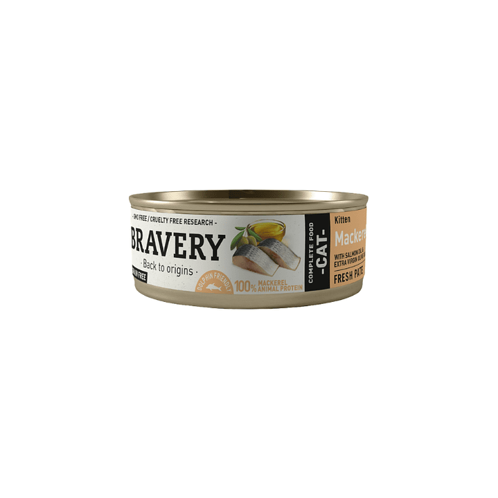 Alimento Húmedo Bravery Kitten Mackerel 70 gr 1
