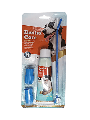 Kit Dental para Perros con Cepillos y Pasta Dental 95 g
