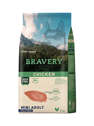 Bravery Mini Adulto Raza Pequeña Pollo 7 kg