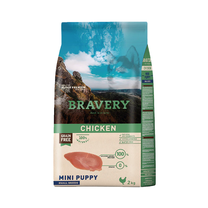 Bravery Mini Puppy Raza Pequeña Pollo 2 kg 1