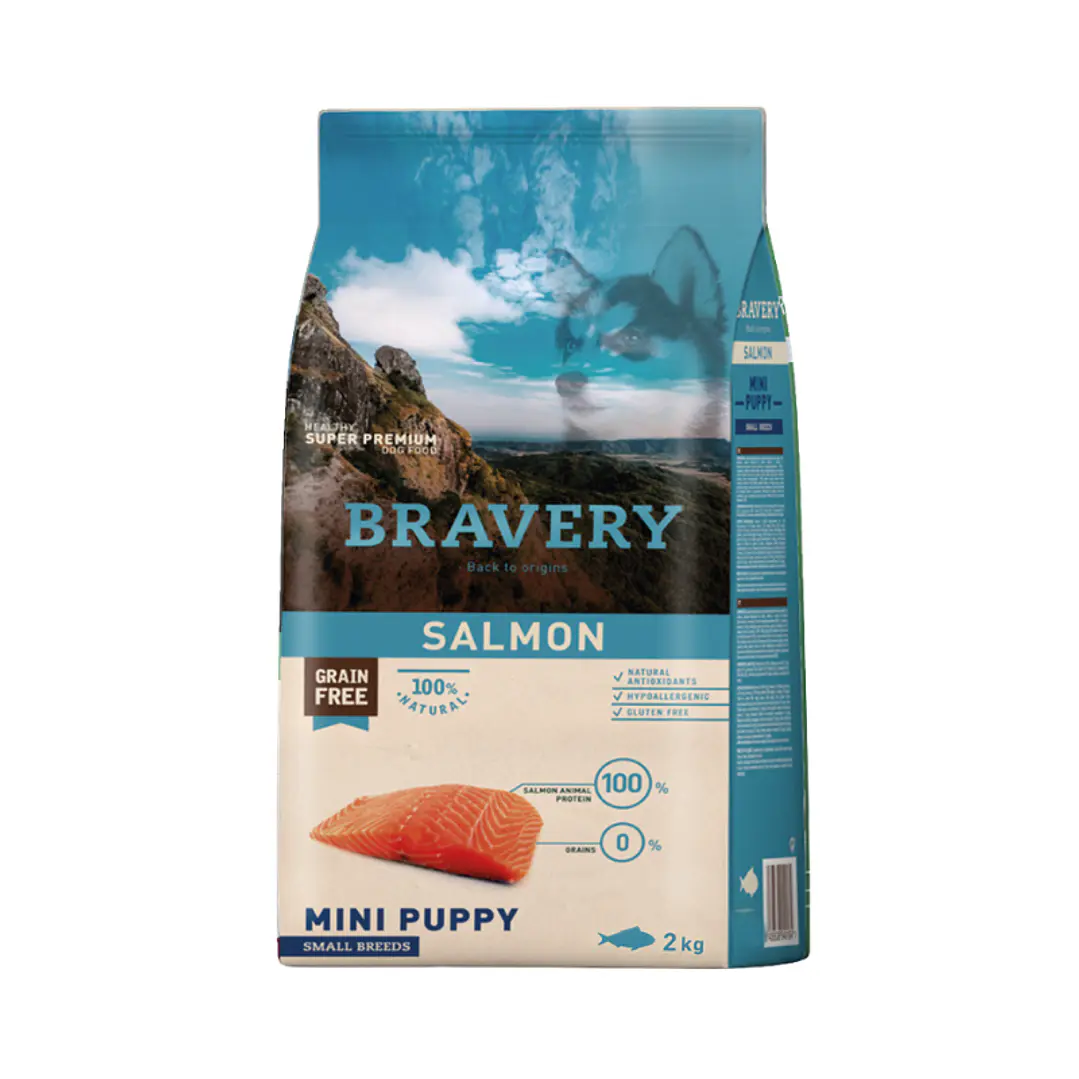 Bravery Mini Puppy Raza Pequeña Salmón 2 kg 1