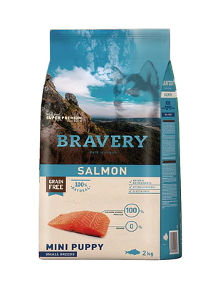 Bravery Mini Puppy Raza Pequeña Salmón 2 kg