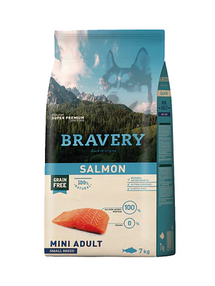 Bravery Mini Adulto Raza Pequeña Salmón 7 kg