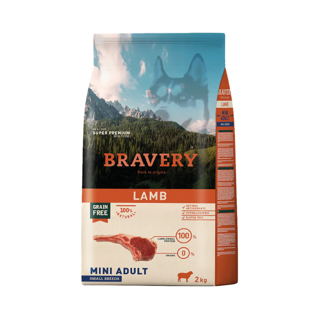 Bravery Mini Adulto Raza Pequeña Cordero 2 kg 1