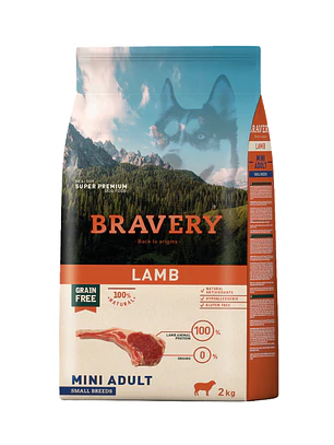 Bravery Mini Adulto Raza Pequeña Cordero 2 kg