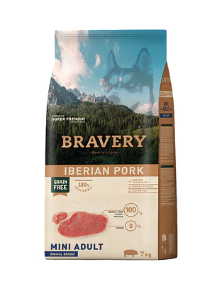 Bravery Mini Adulto Raza Pequeña Cerdo Ibérico 7 kg