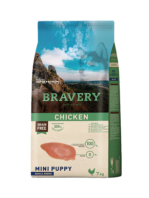 Bravery Mini Puppy Raza Pequeña Pollo 7 kg