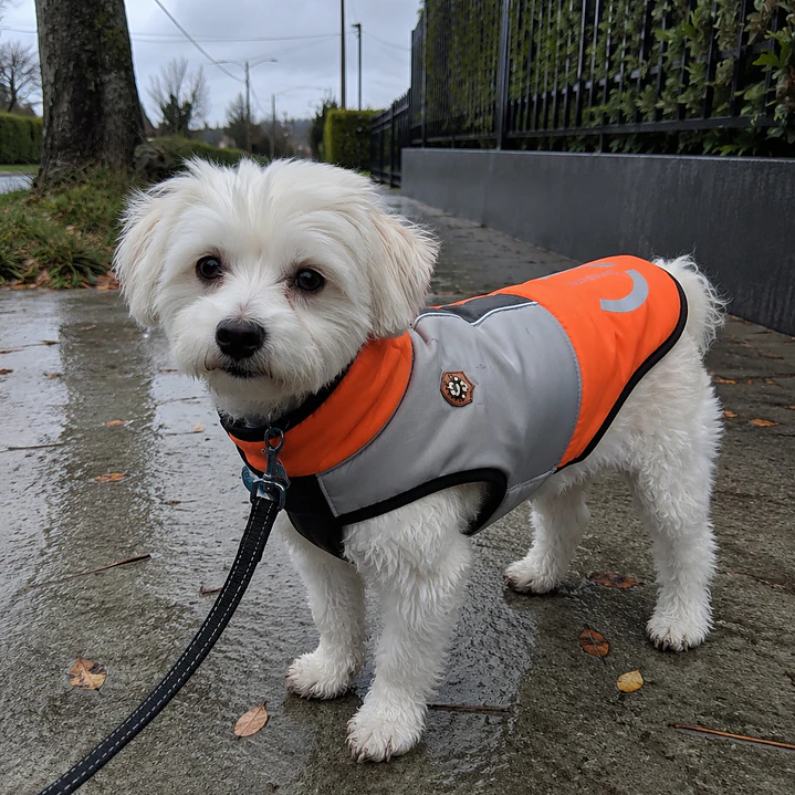 Parka Reflectante impermeable LampStand para perros Talla L 1