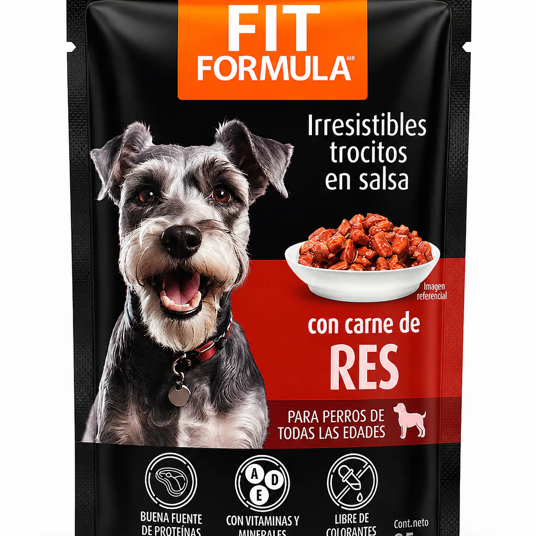 Pouch Fit Formula Para Perros carne de res 85 g 1