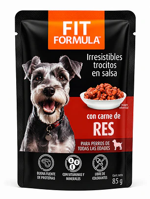 Pouch Fit Formula Para Perros carne de res 85 g
