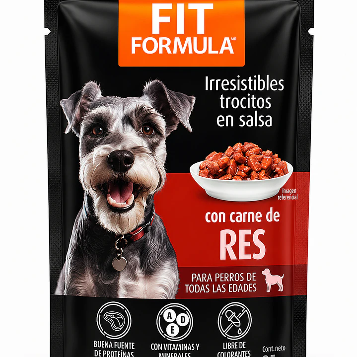 Pouch Fit Formula Para Perros carne de res 85 g 1