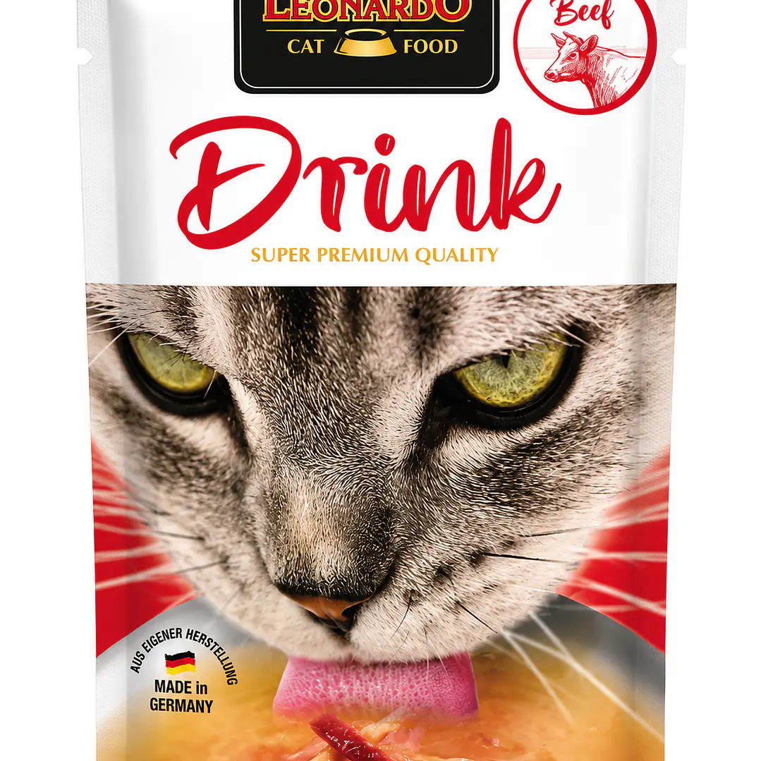 Leonardo Drink con ternera 40 g – Hidratación Deliciosa para Gatos 1