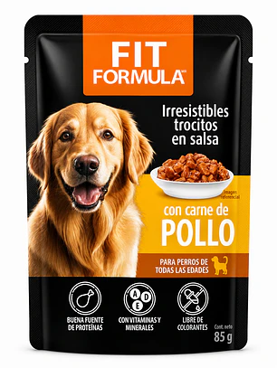 Pouch Fit Formula Para Perros carne de Pollo 85 g