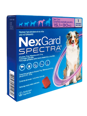 Nexgard Spectra 15.1 – 30Kg – 1 Comprimido