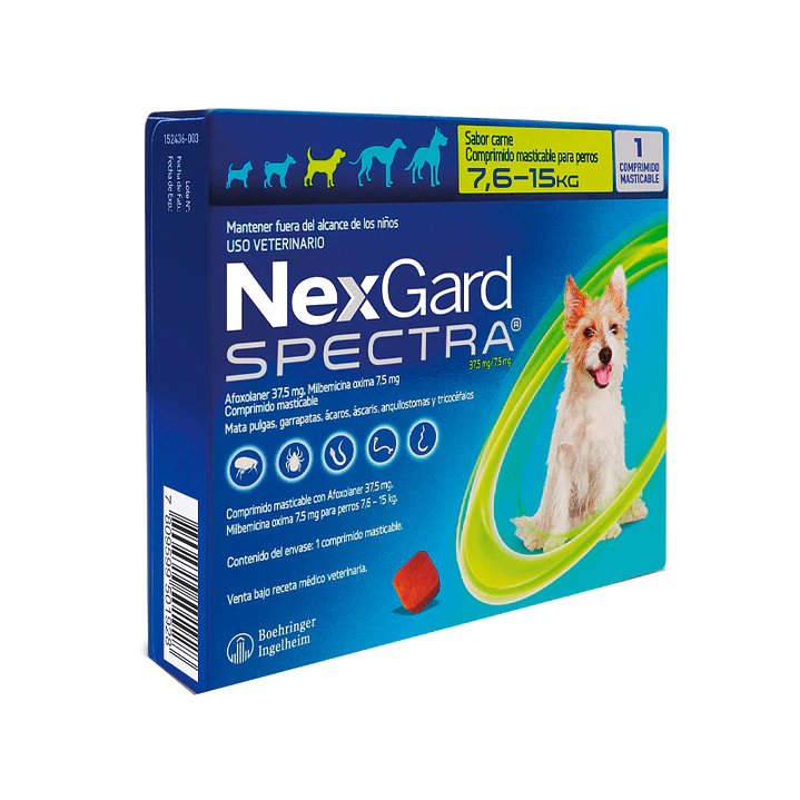 Nexgard Spectra 7.6 a 15Kg – 1 Comprimido 1