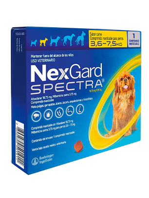 Nexgard Spectra 3.6 a 7.5Kg – 1 Comprimido