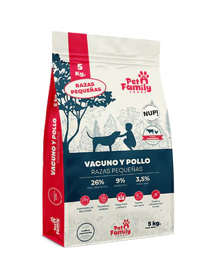 PetFamily Foods Pollo Vacuno Razas Pequeñas 5 kg