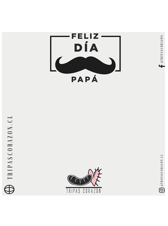 Tarjeta bigote cuadrada día del padre!