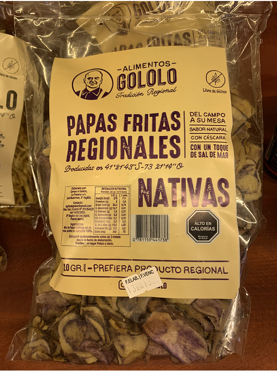 Gololo papas fritas regionales 210 Gr