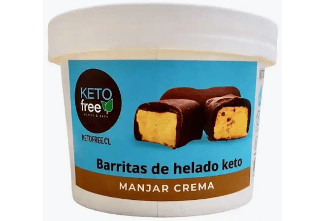 Keto Free barritas de helado manjar crema