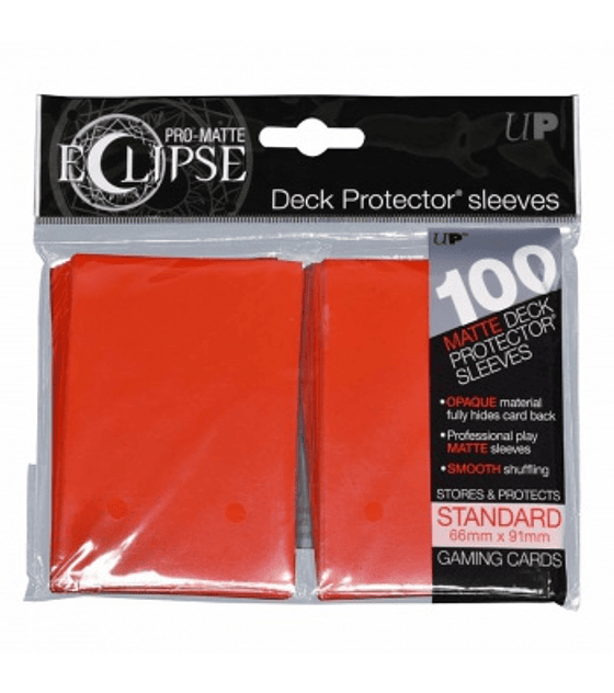 Standard Sleeves - PRO-Matte Eclipse - Apple Red (100 Sleeves)