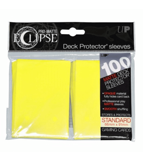 Standard Sleeves - PRO-Matte Eclipse - Lemon Yellow (100 Sleeves)