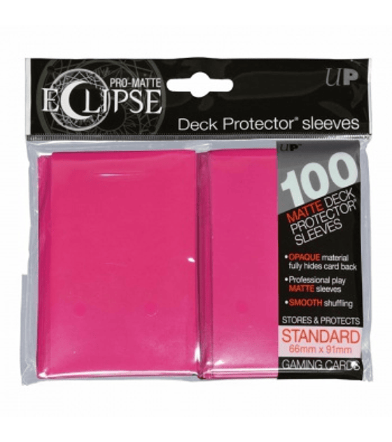 Standard Sleeves - PRO-Matte Eclipse - Hot Pink (100 Sleeves)