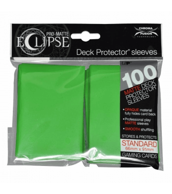Standard Sleeves - PRO-Matte Eclipse - Lime Green (100 Sleeves)