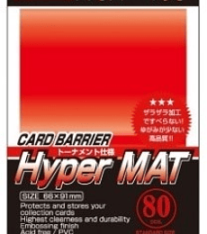 KMC Standard Sleeves - Hyper Mat Red (80 Sleeves)